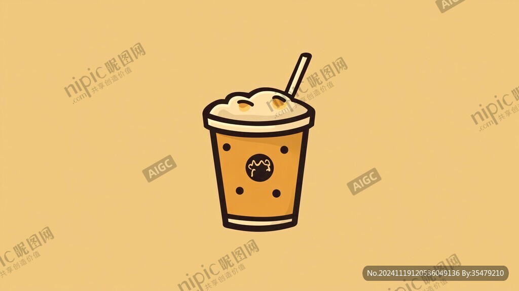 奶茶手绘图标