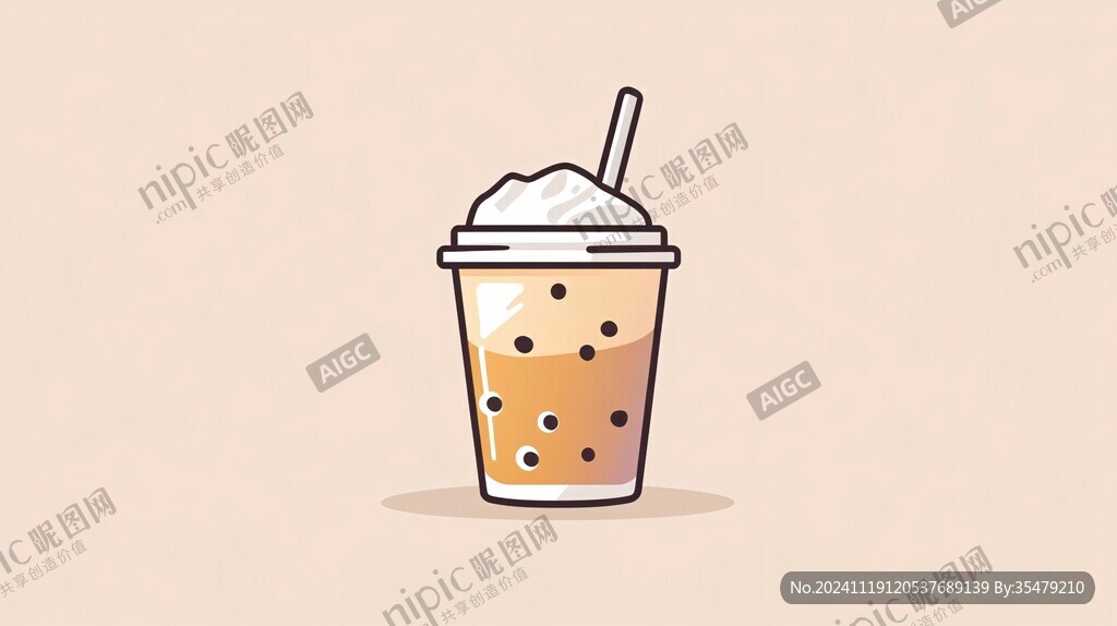 奶茶手绘图标