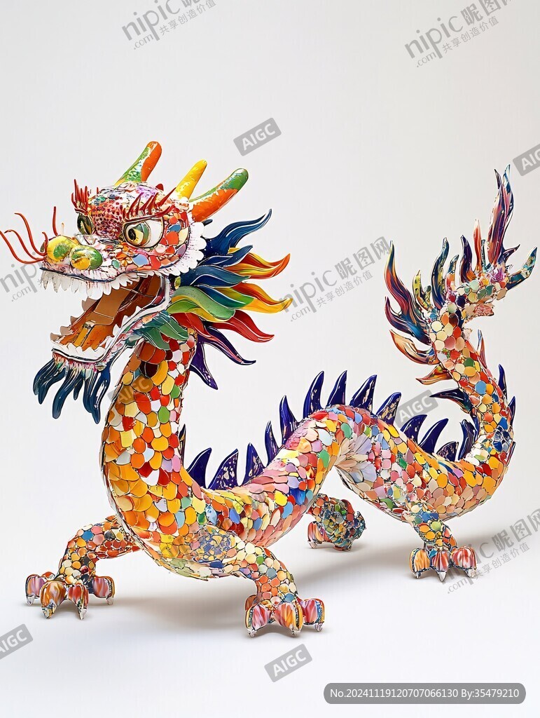 彩瓷龙