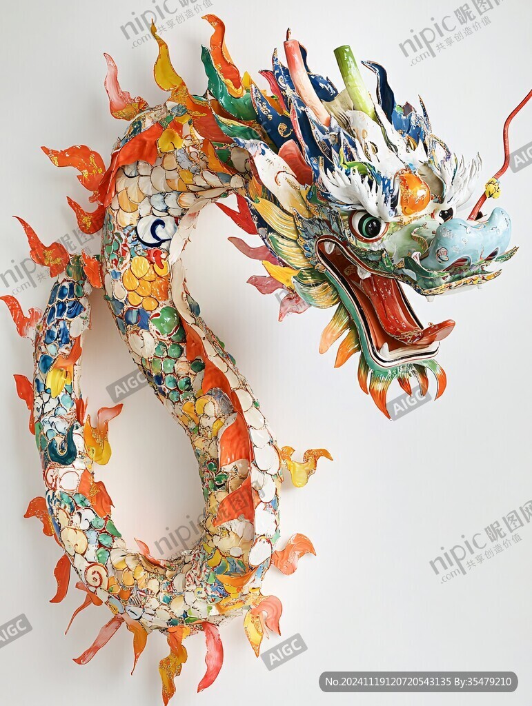 彩瓷龙
