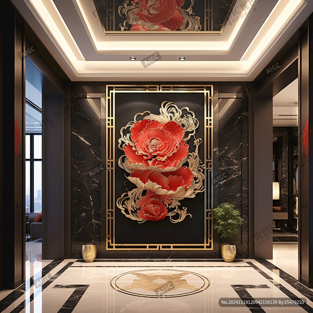 电梯间装饰画壁画