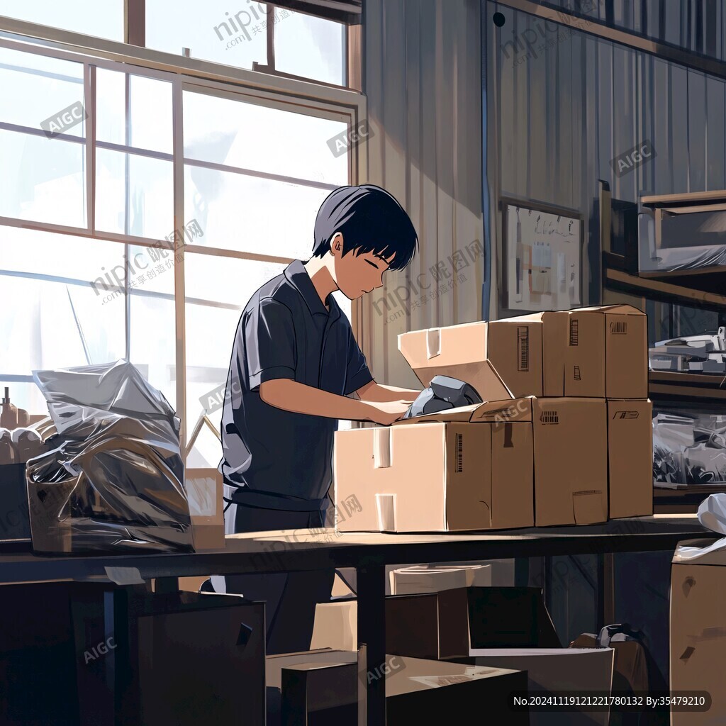 快递员插画