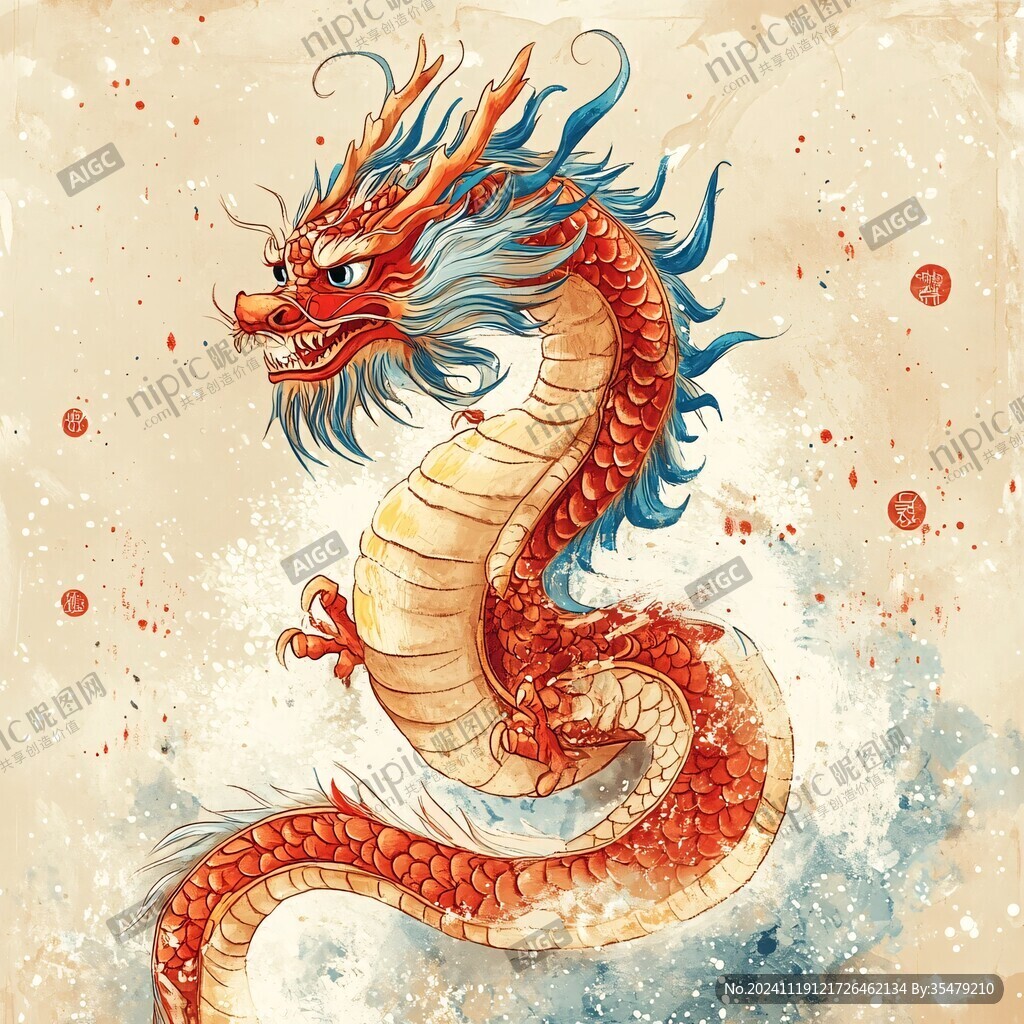 龙年手绘插画
