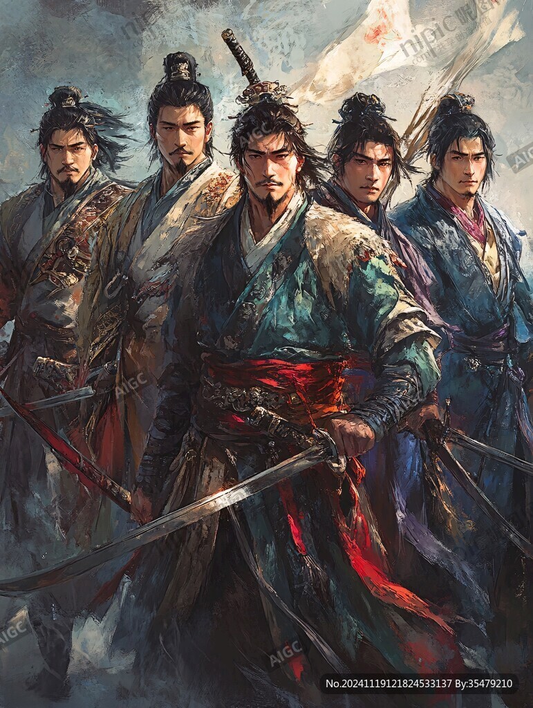 四大美男插画
