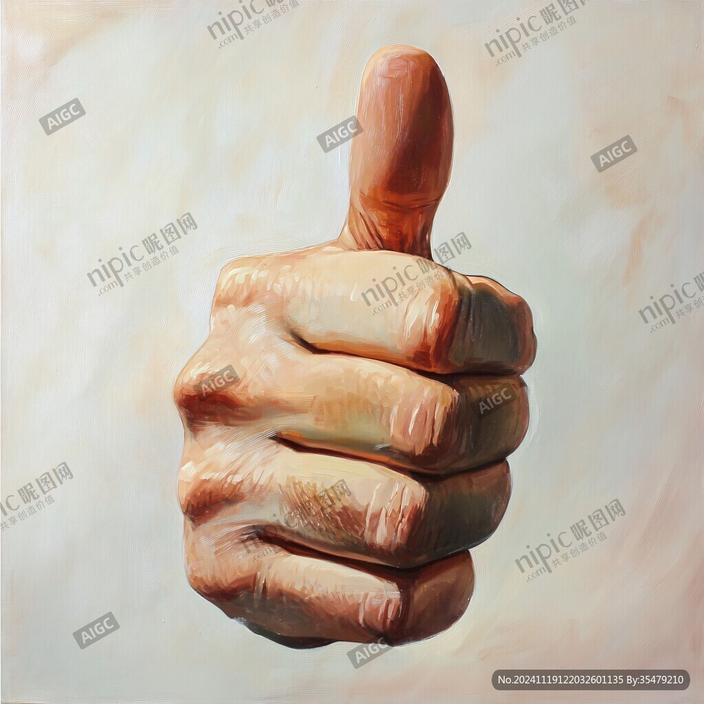 竖大拇指插画