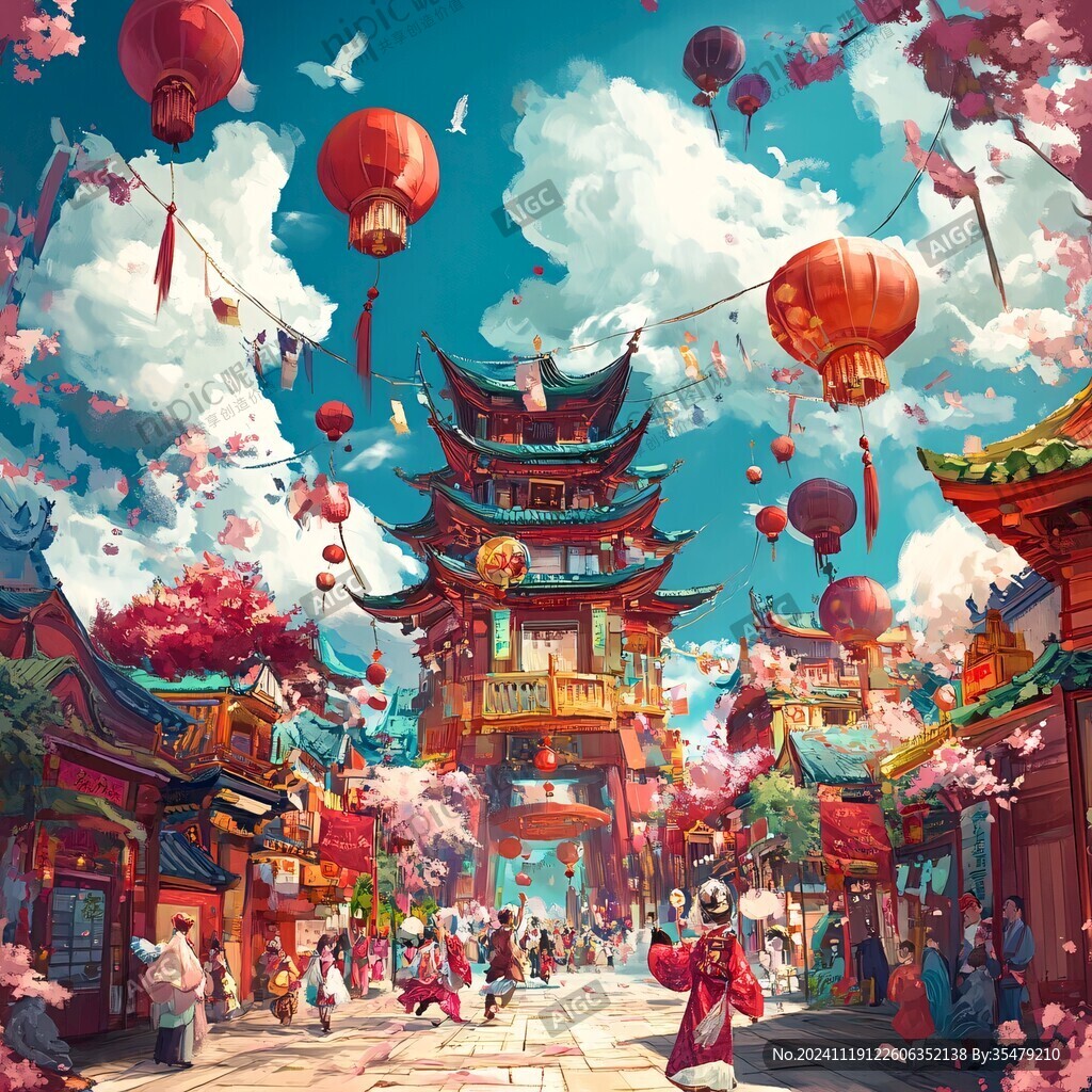 横店插画