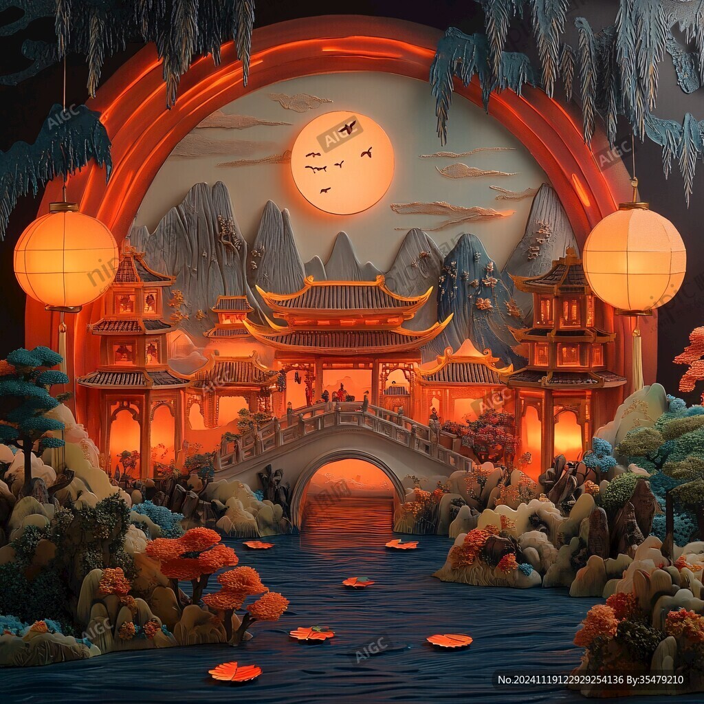 中秋美陈舞台