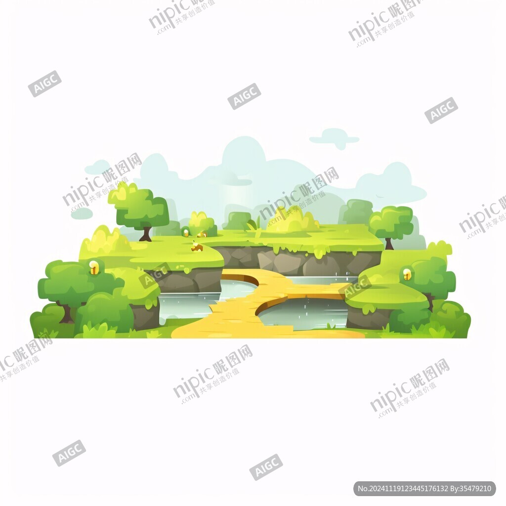 扁平风自然风景