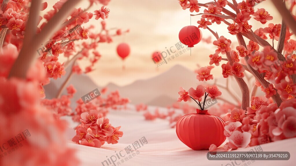 唯美梦幻梅花林