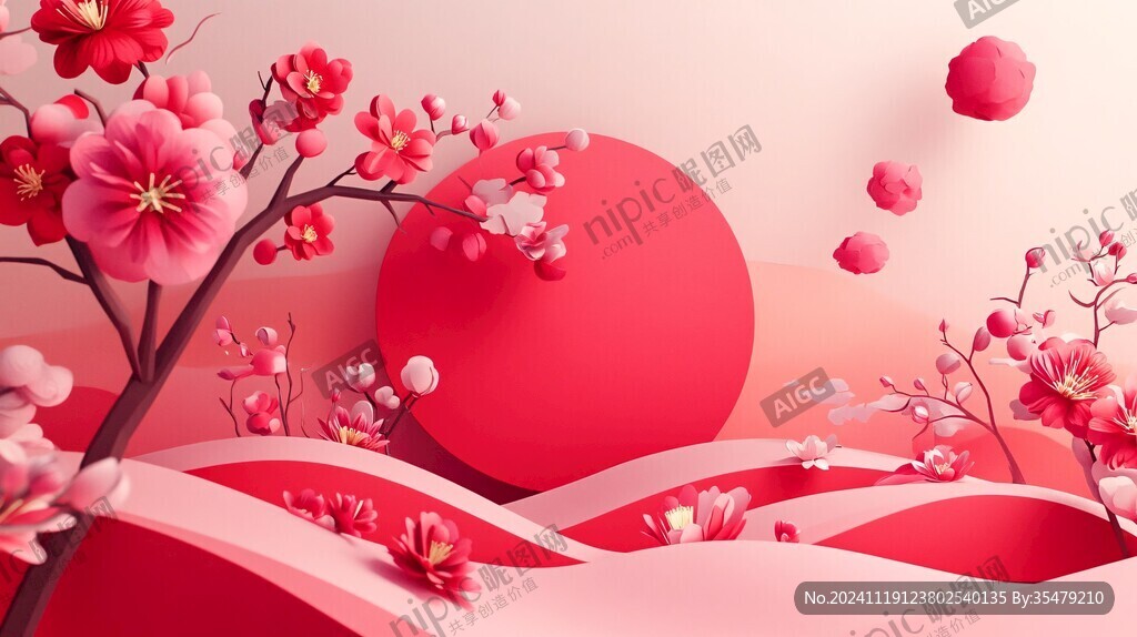 3d立体梅花底纹