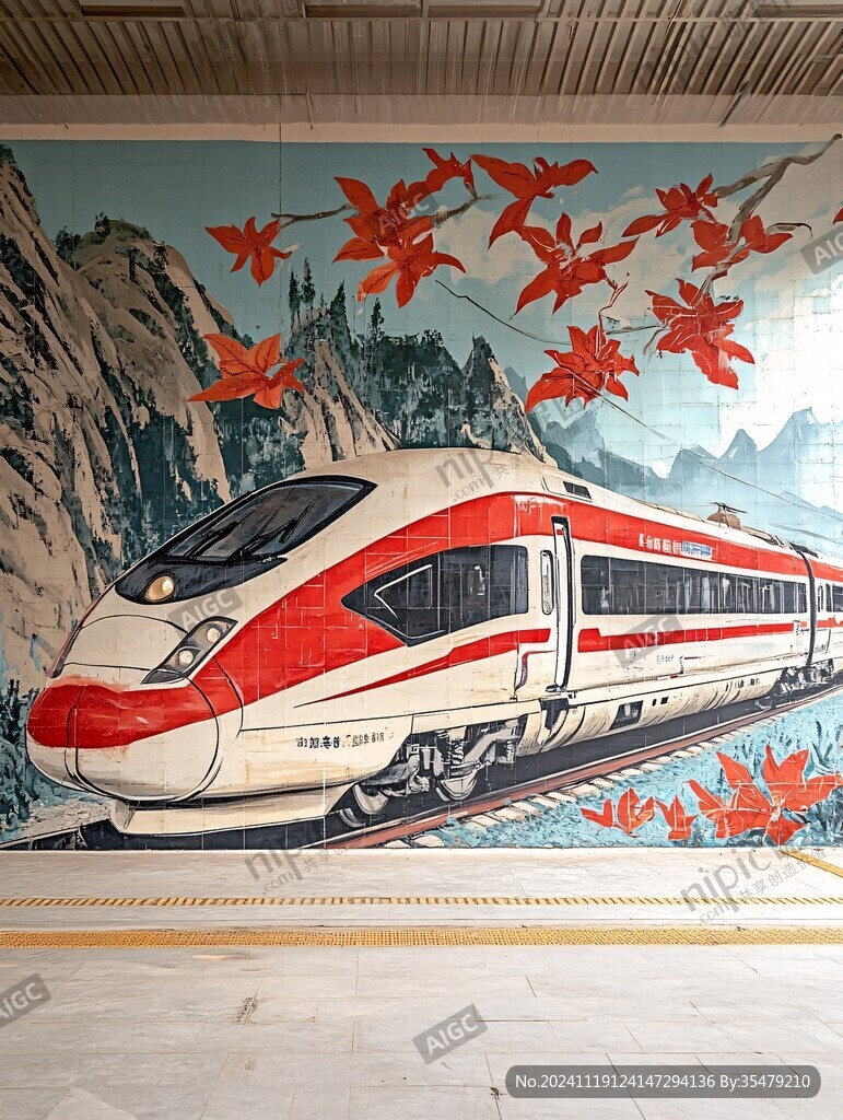 车站墙面壁画