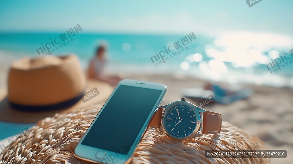 假日海滩休闲