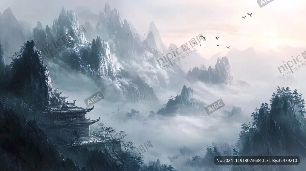 高清古风山水