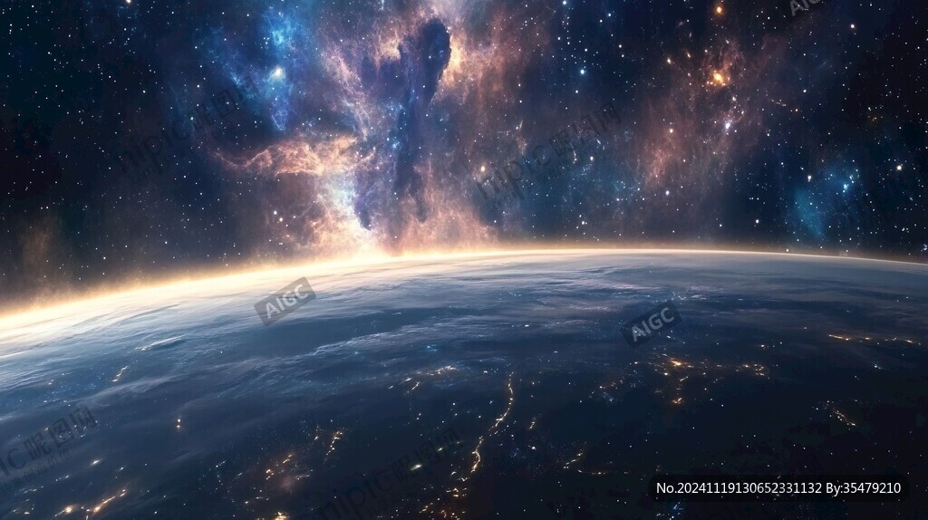 唯美宇宙会议背景