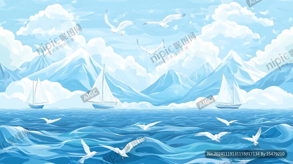 乘风破浪包装插画