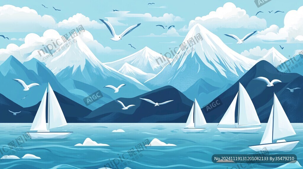乘风破浪包装插画