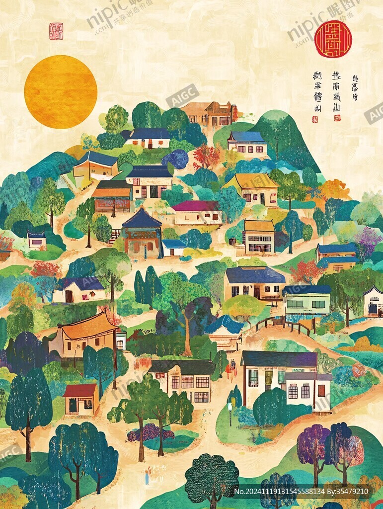 禄劝县插画