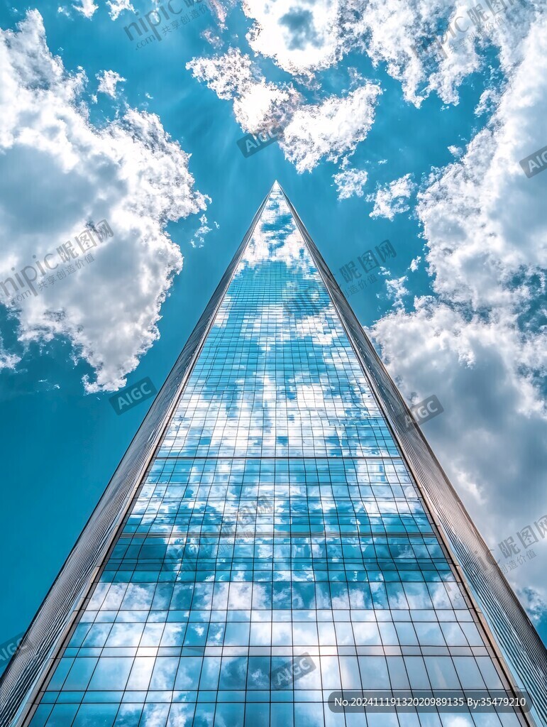 直耸云天高楼建筑