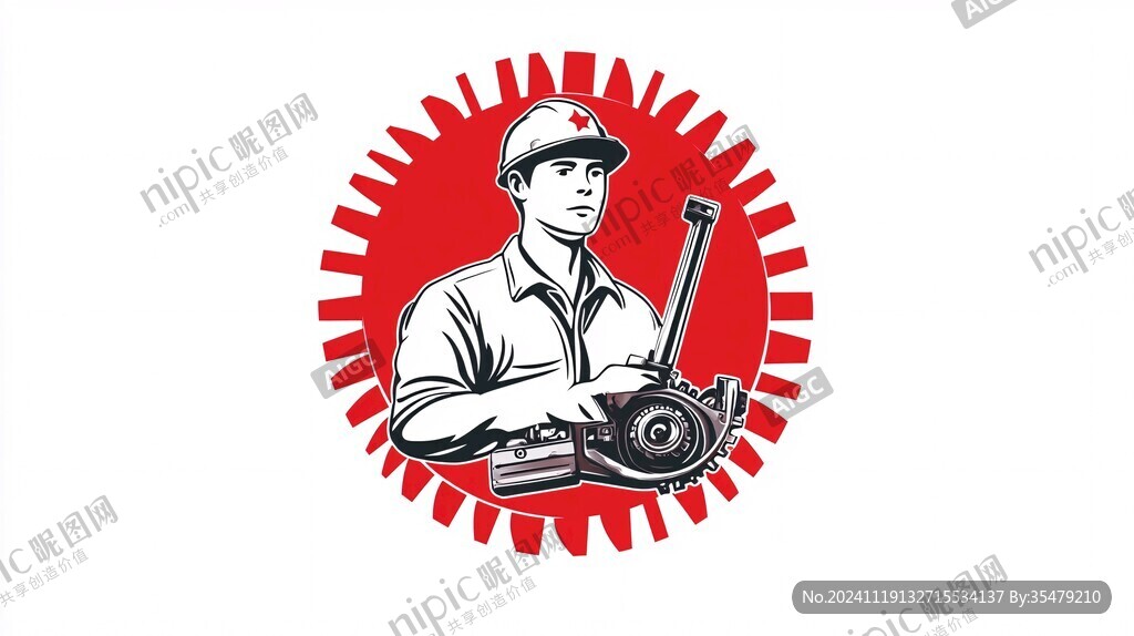 维修工人logo