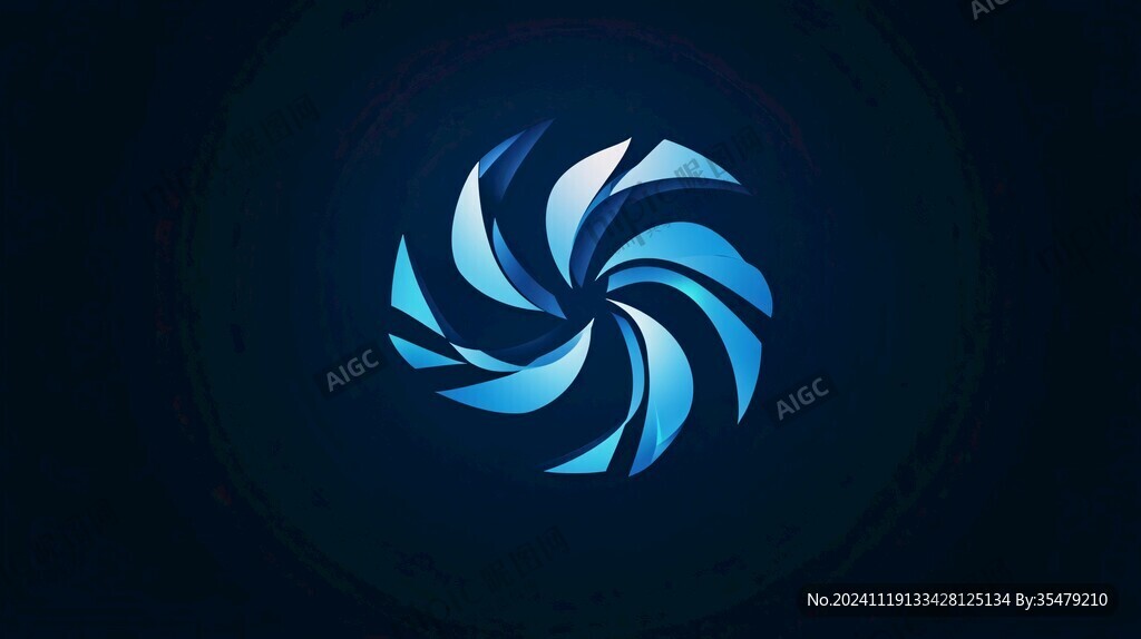 蓝色旋转logo