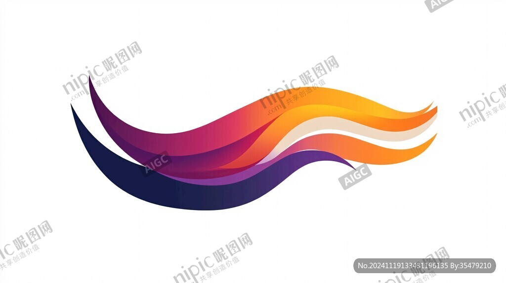 渐变插画logo