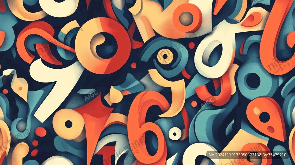 3d数字背景素材