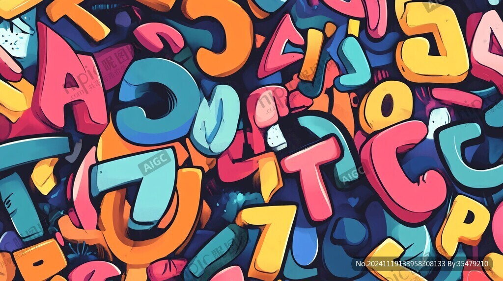 字母涂鸦背景