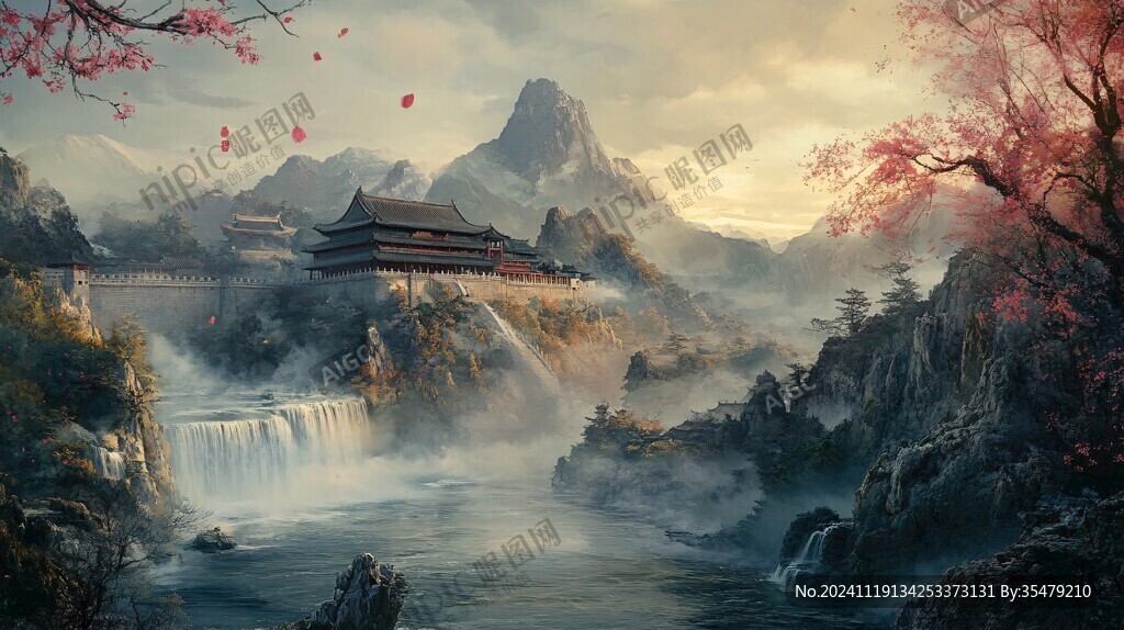 古风山水场景