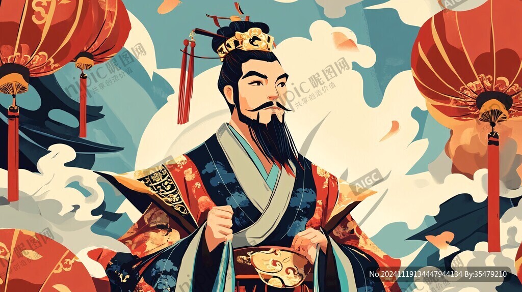 财神包装插画