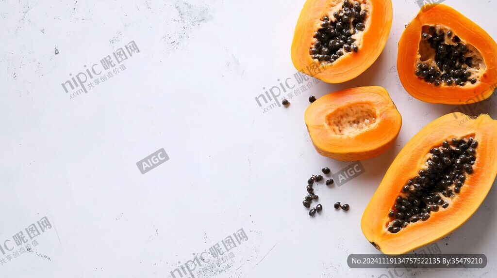 切开的木瓜