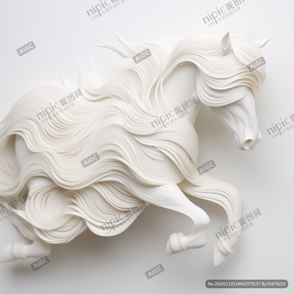 简欧轻奢浮雕骏马