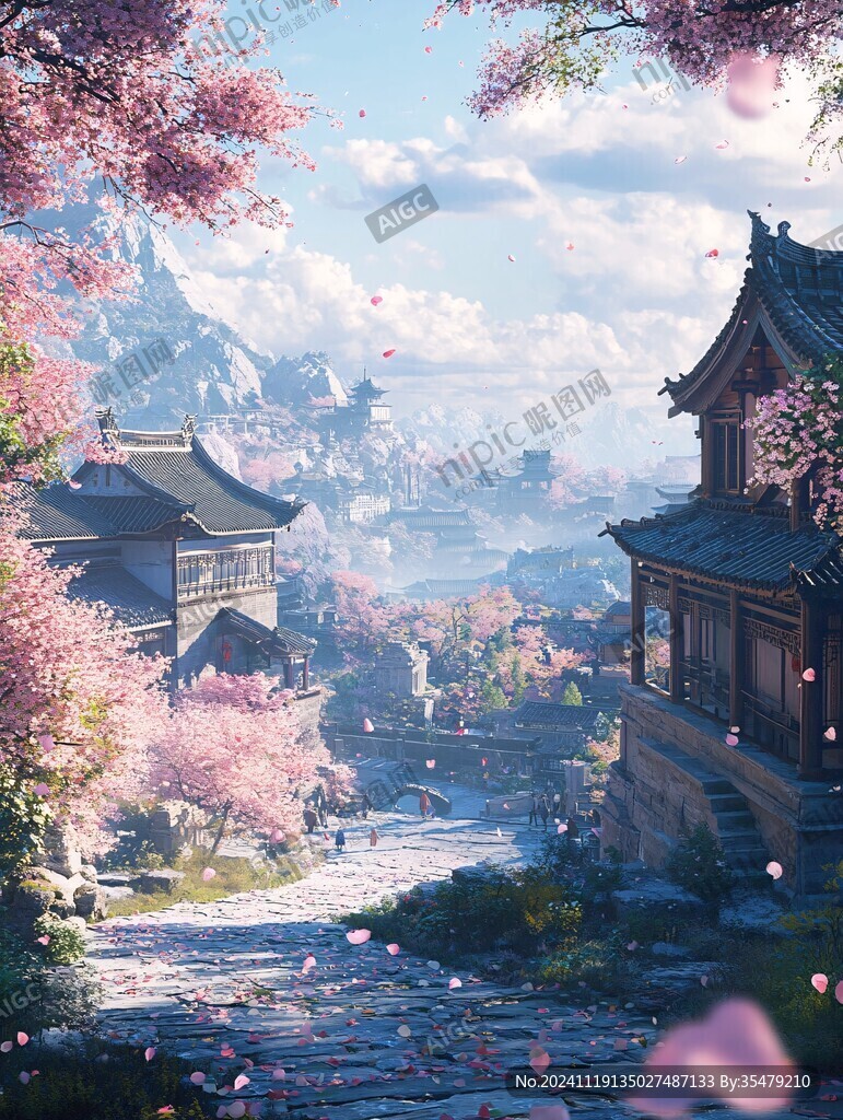 古风场景春暖花开