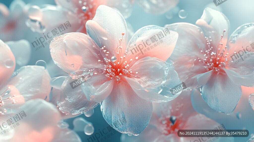 3d立体唯美花卉