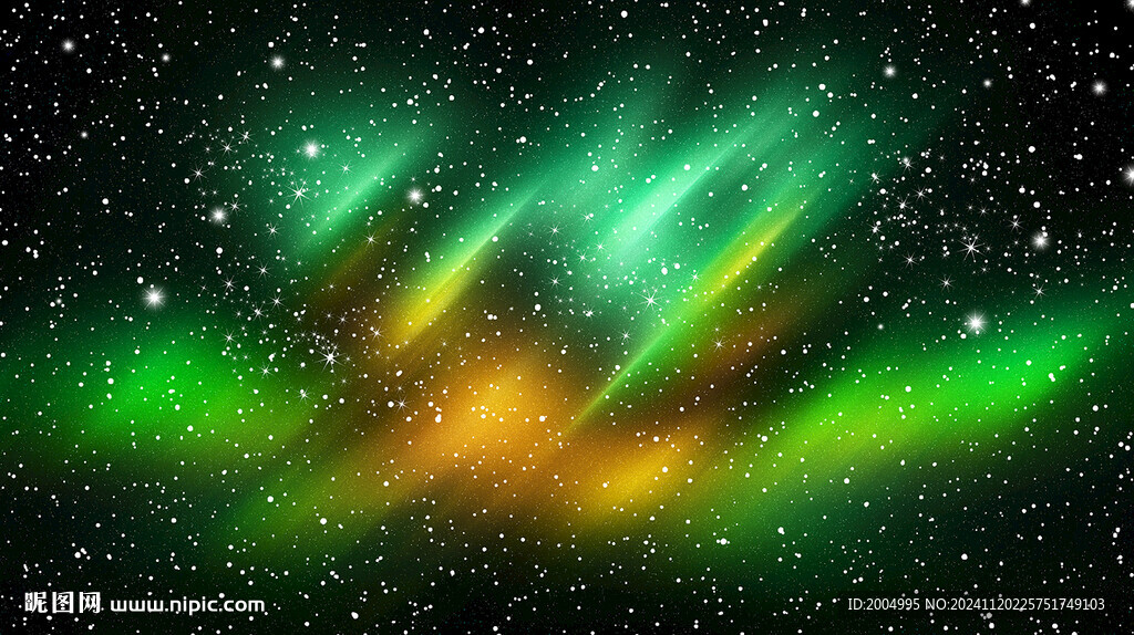 绿色极光星空