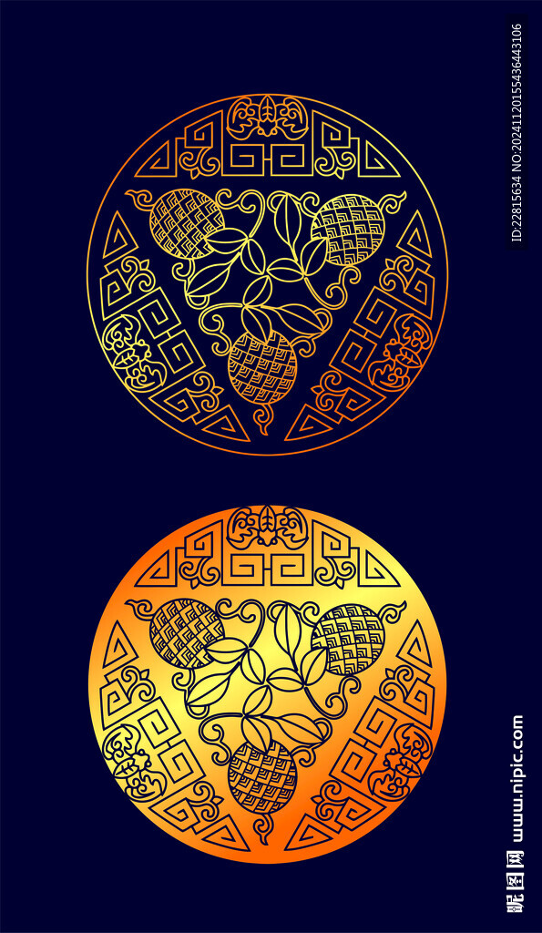 矢量烫金色荔枝纹