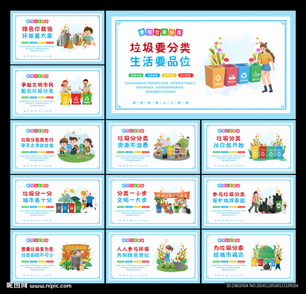 垃圾分类展板