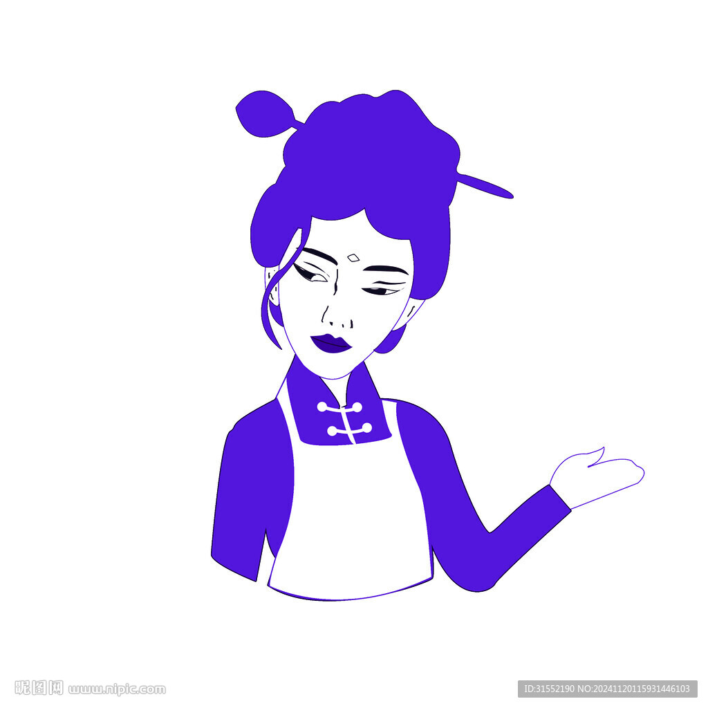 餐饮中式美女头像