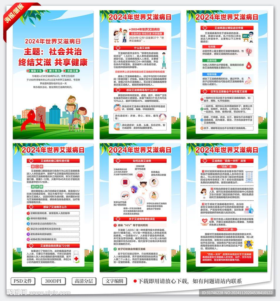 艾滋病展板海报