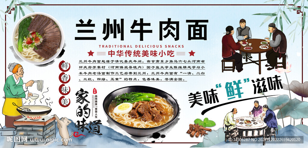 牛肉面背景墙