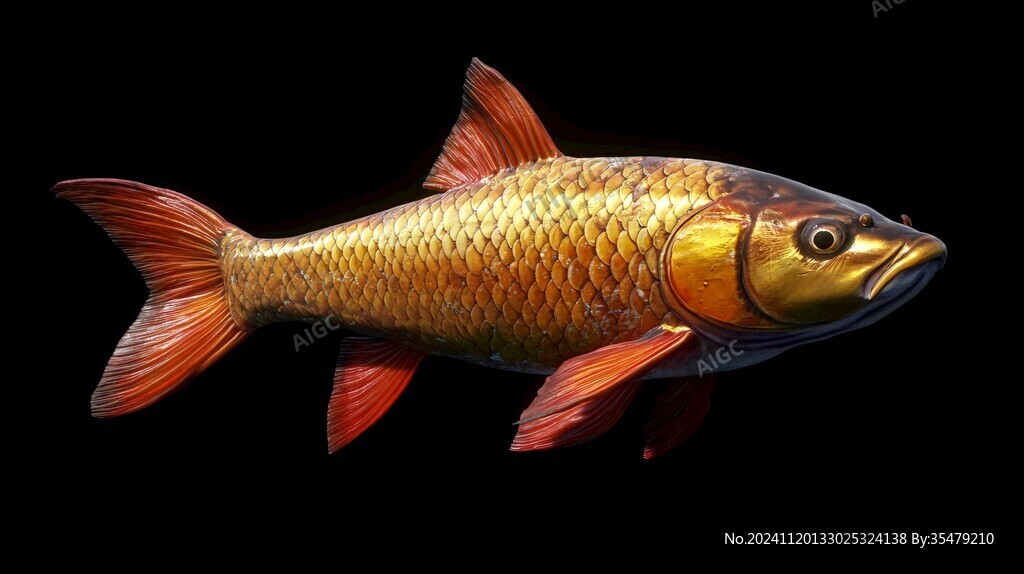 卡通写实红鲤鱼
