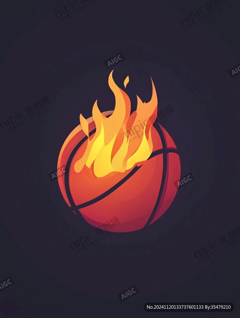 篮球火logo设计