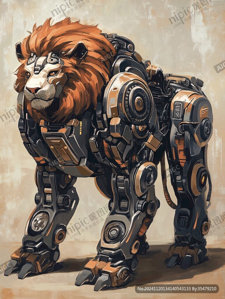 雄壮的动物插画