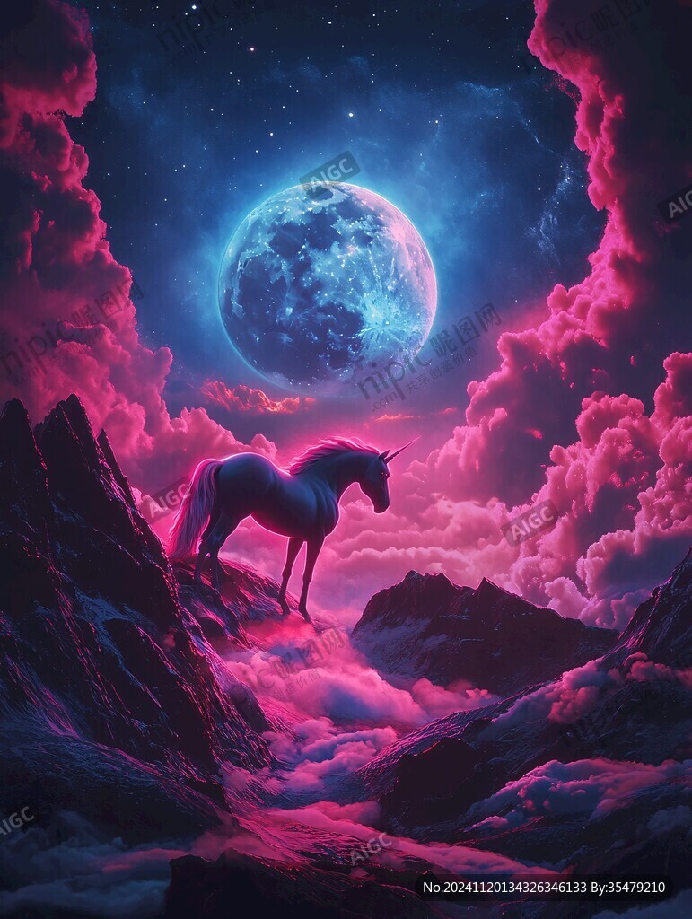 粉红色的奇幻超现实主义