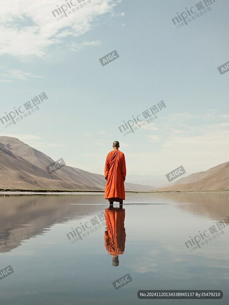 出家人背影