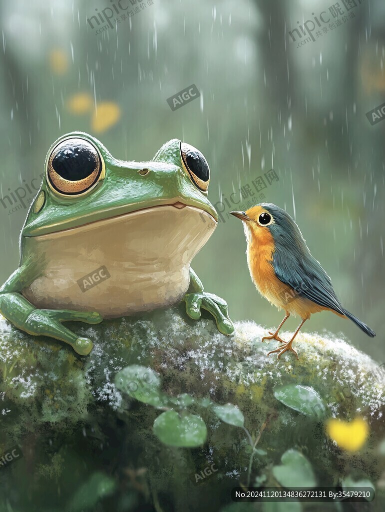 下雨天的青蛙