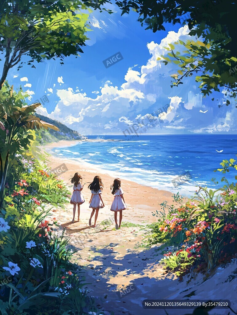 动漫海边