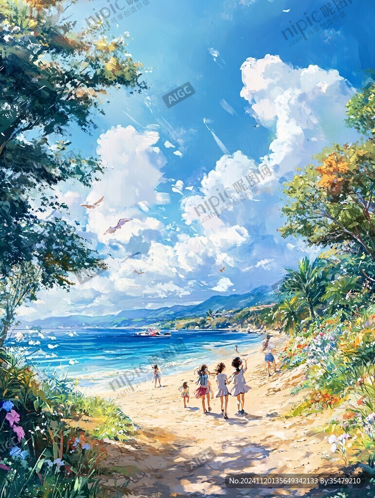 动漫海边