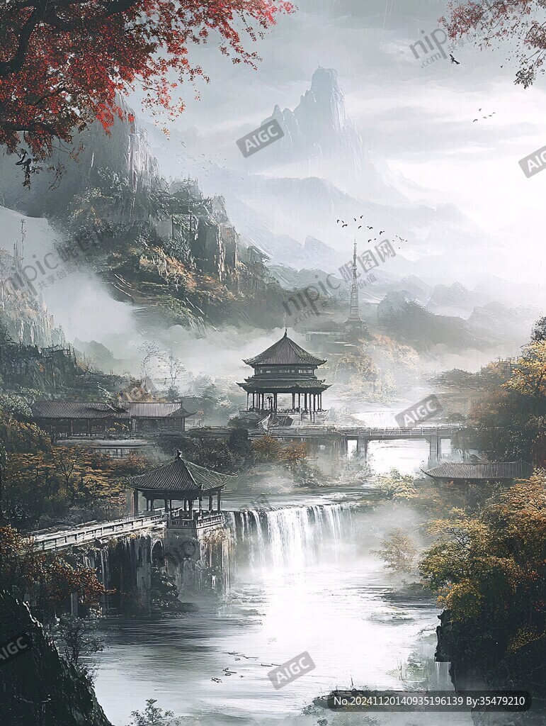 古风山水场景
