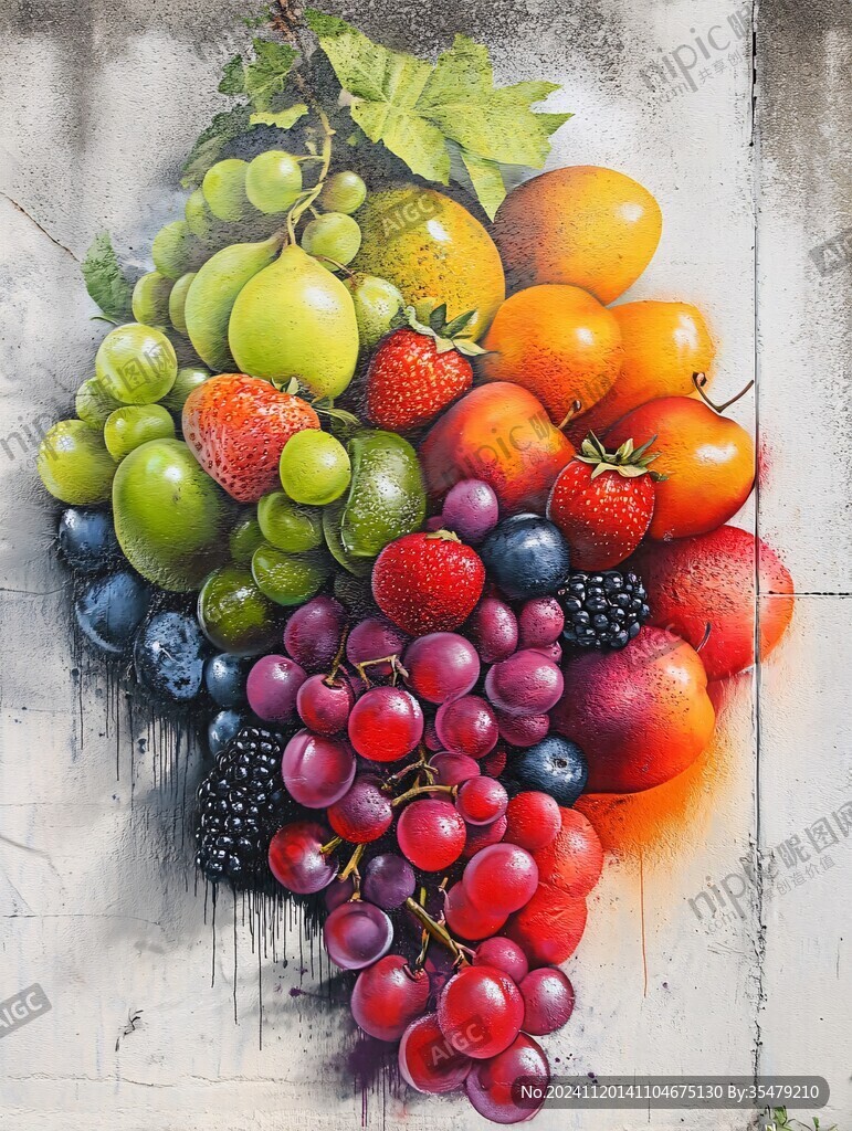 新鲜水果装饰画