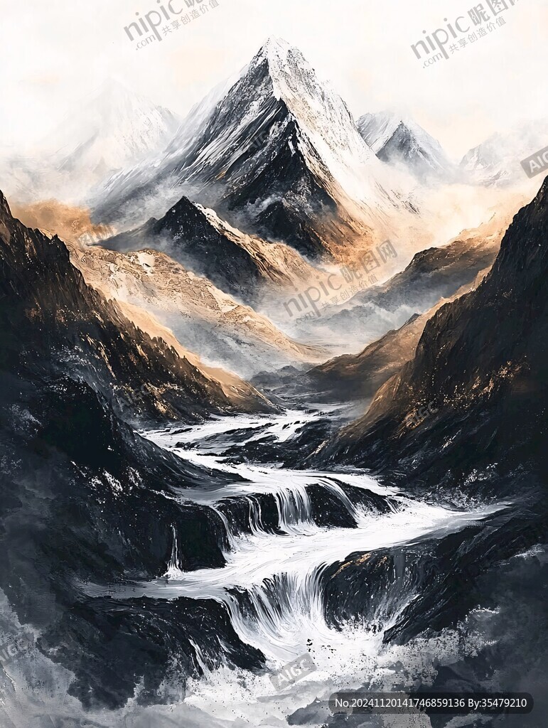 雪山原画